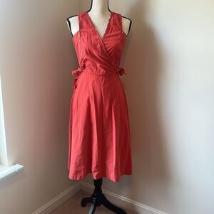 Orange handmade summer dress